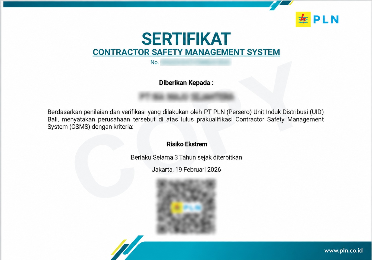 CSMS PLN Bali